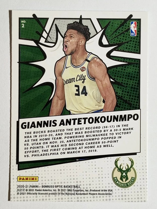 2020-21 Donruss Optic My House #2 Giannis Antetokounmpo