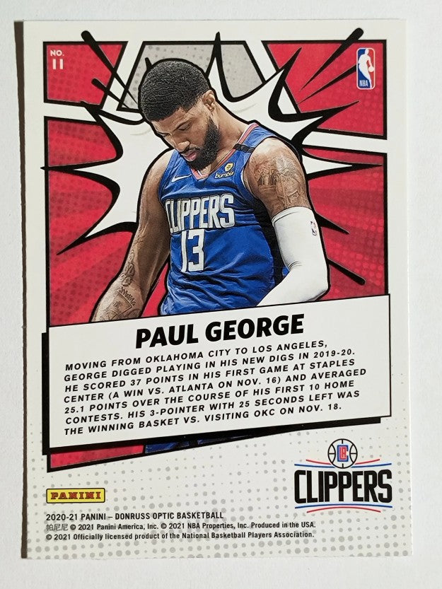 2020-21 Donruss Optic My House #11 Paul George
