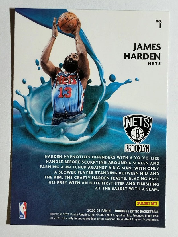 2020-21 Donruss Optic Splash #1 James Harden
