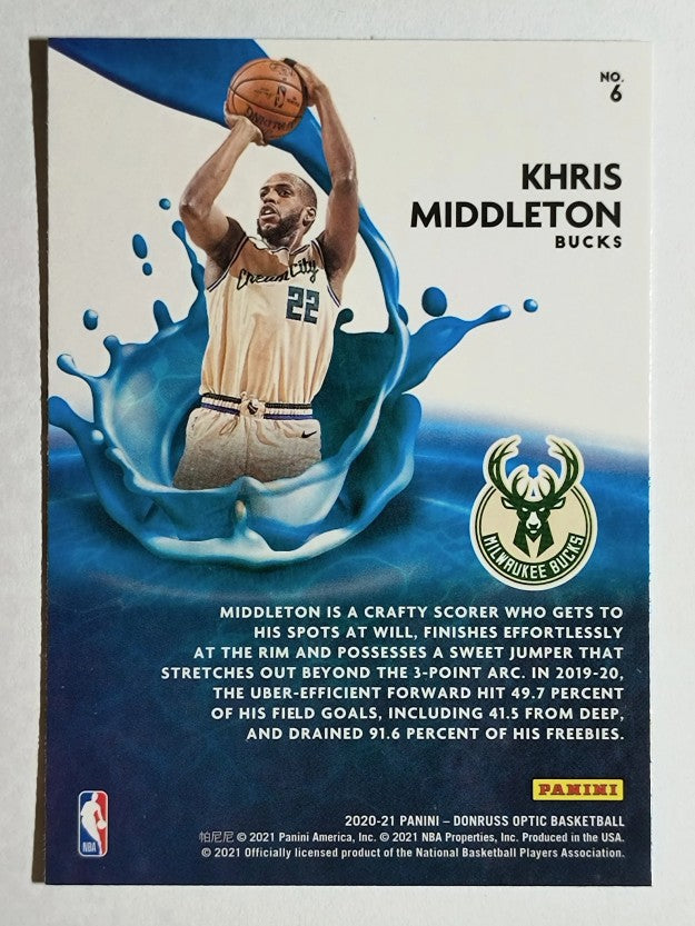 2020-21 Donruss Optic Splash #6 Khris Middleton