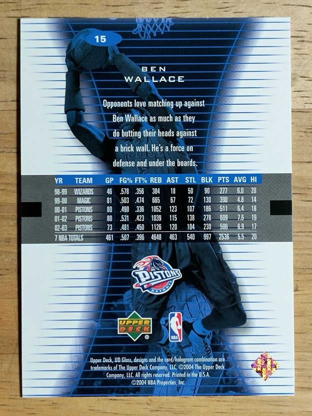 2003-04 UD Glass #15 Ben Wallace