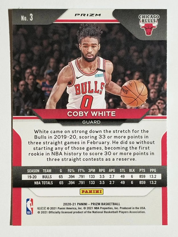 2020-21 Panini Prizm Prizms Silver #3 Coby White