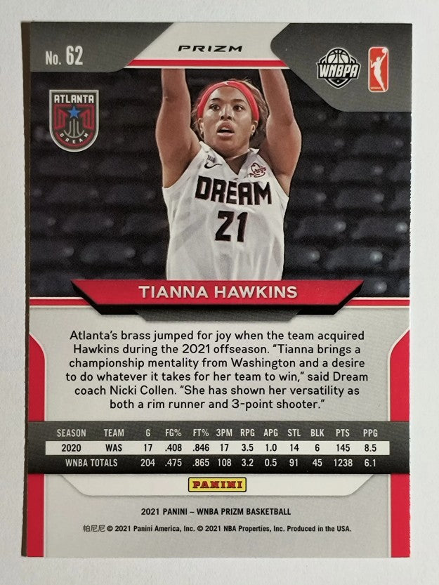 2021 Panini Prizm WNBA Prizms Ice #62 Tianna Hawkins