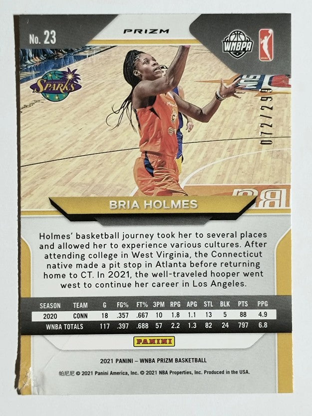 2021 Panini Prizm WNBA Prizms Red #23 Bria Holmes (VG)