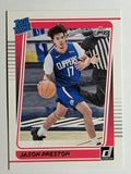2021-22 Donruss #210 Jason Preston RR RC