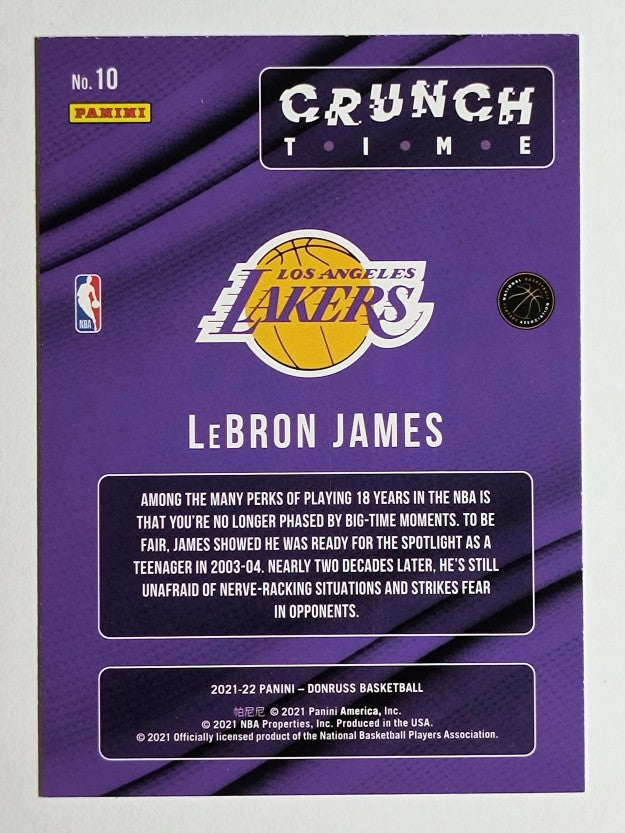 2021-22 Donruss Crunch Time #10 LeBron James