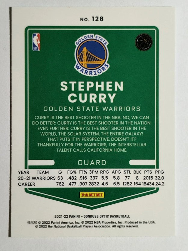 2021-22 Donruss Optic #128 Stephen Curry