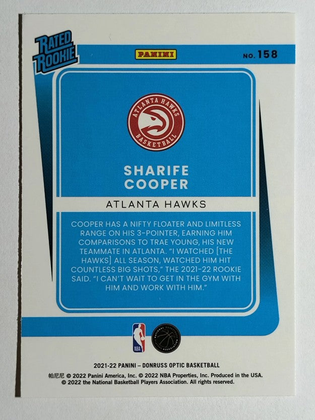 2021-22 Donruss Optic #158 Sharife Cooper RC