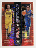 2021-22 Donruss Optic All-Stars Red Pulsar #5 Damian Lillard/Donovan Mitchell