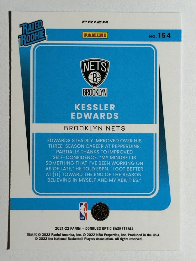 2021-22 Donruss Optic Blue Pulsar #154 Kessler Edwards