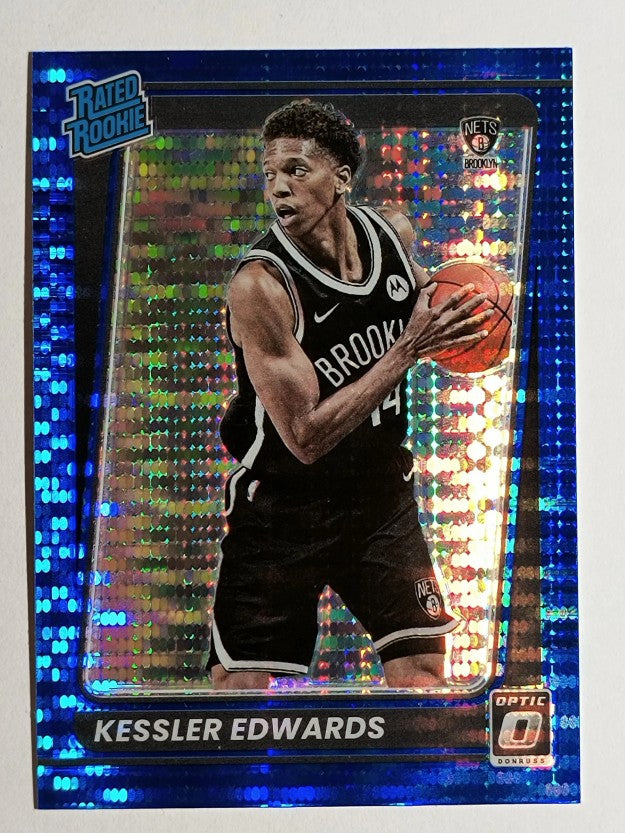 2021-22 Donruss Optic Blue Pulsar #154 Kessler Edwards