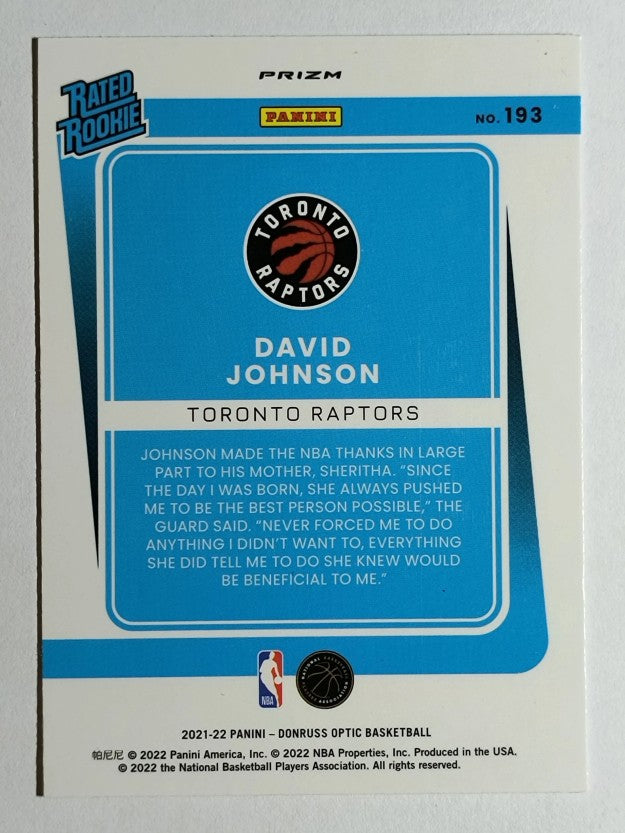 2021-22 Donruss Optic Red Pulsar #193 David Johnson