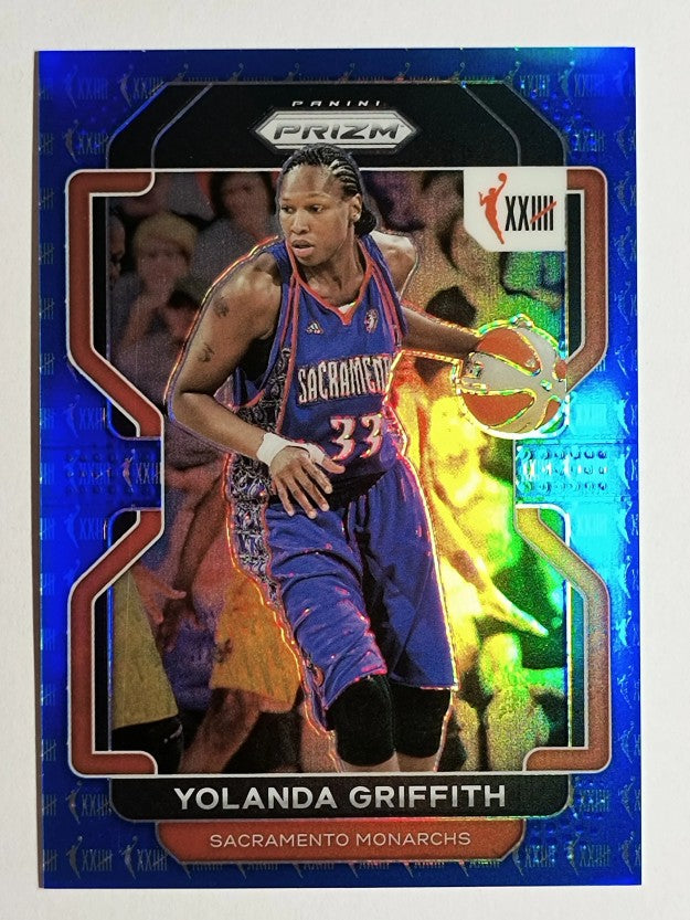 2022 Panini Prizm WNBA Prizms Blue #163 Yolanda Griffith W25