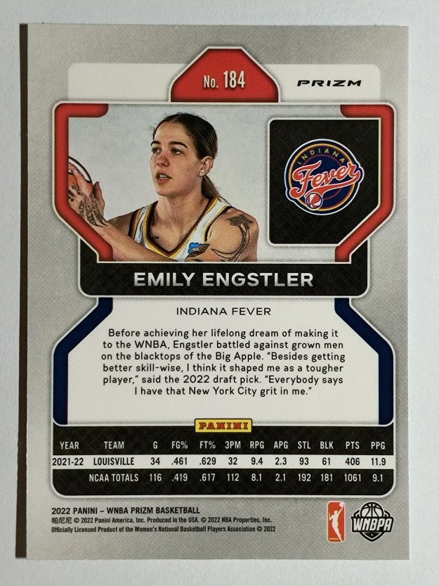 2022 Panini Prizm WNBA Prizms Silver #184 Emily Engstler