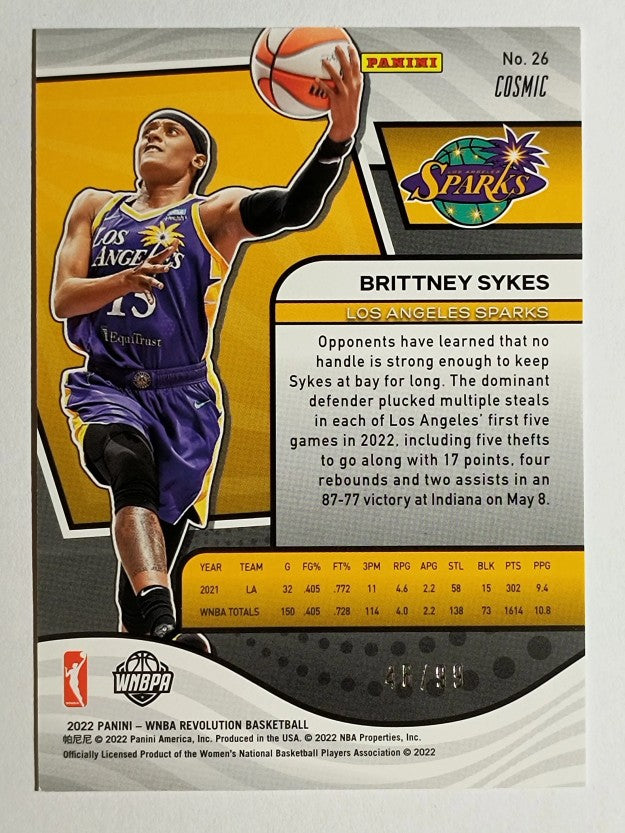 2022 Panini Revolution WNBA Cosmic #26 Brittney Sykes