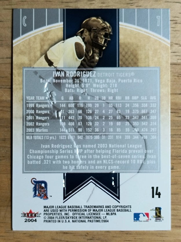 2004 National Pastime #14 Ivan Rodriguez