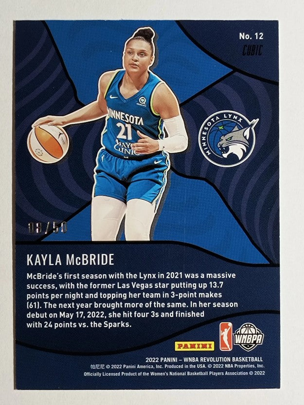 2022 Panini Revolution WNBA Shock Wave Cubic #12 Kayla McBride