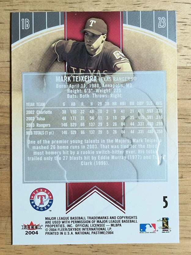 2004 National Pastime #5 Mark Teixeira