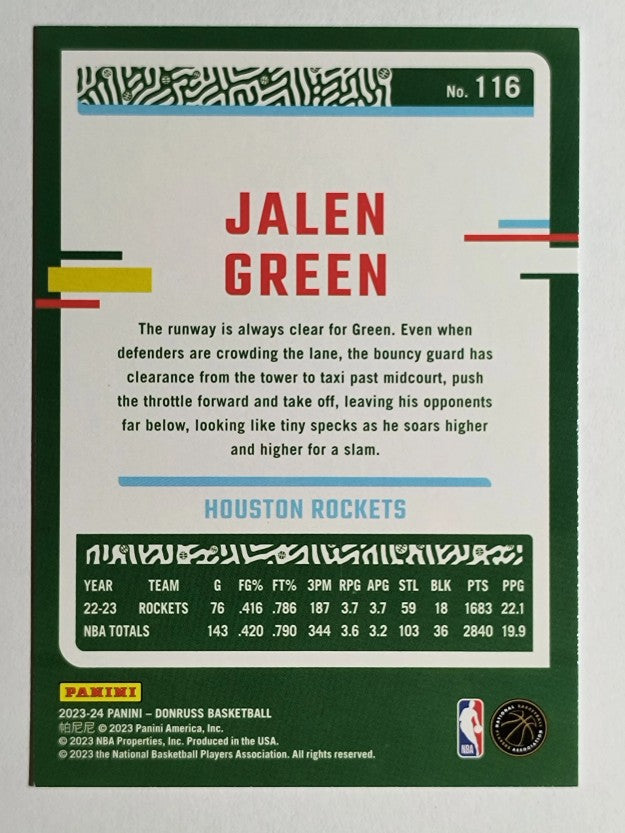 2023-24 Donruss #116 Jalen Green