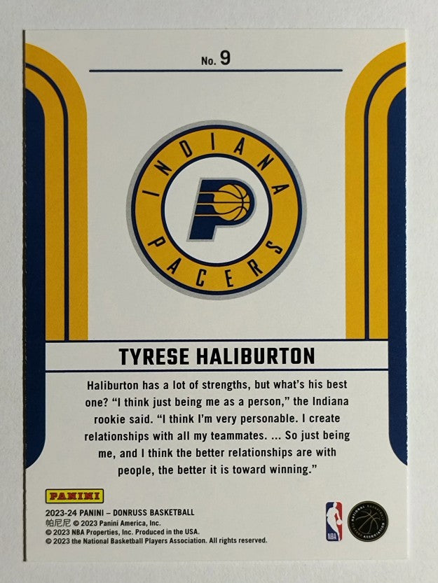 2023-24 Donruss Franchise Features #9 Tyrese Haliburton