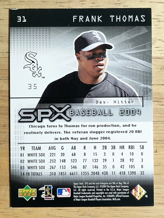 2004 SPx #31 Frank Thomas