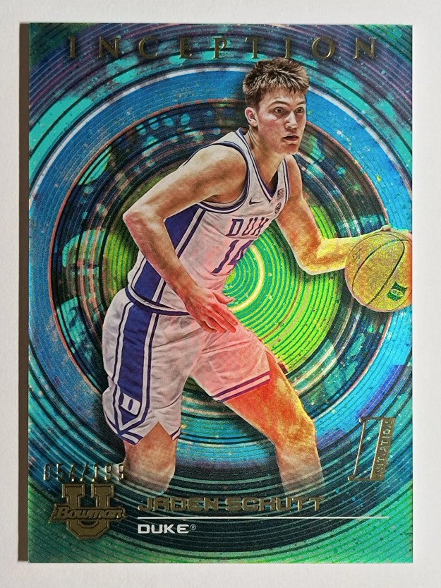 2022-23 Bowman Inception University Aqua Foil V2 #3 Jaden Schutt