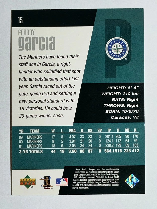 2002 Upper Deck Diamond Connection #15 Freddy Garcia