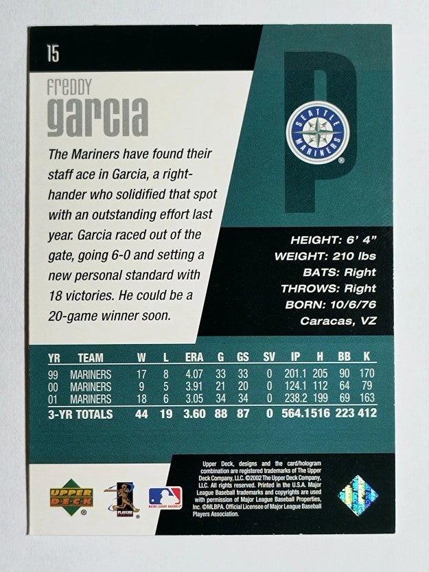 2002 Upper Deck Diamond Connection #15 Freddy Garcia