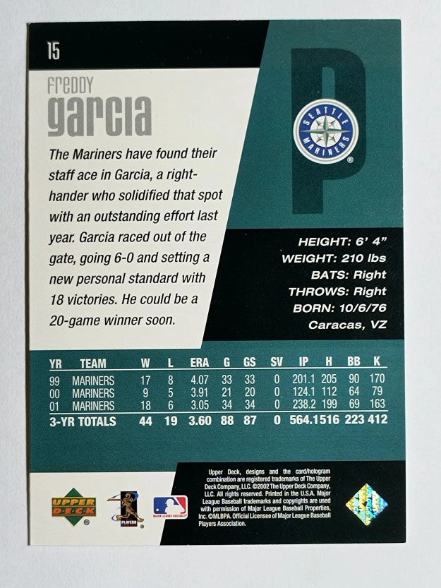 2002 Upper Deck Diamond Connection #15 Freddy Garcia