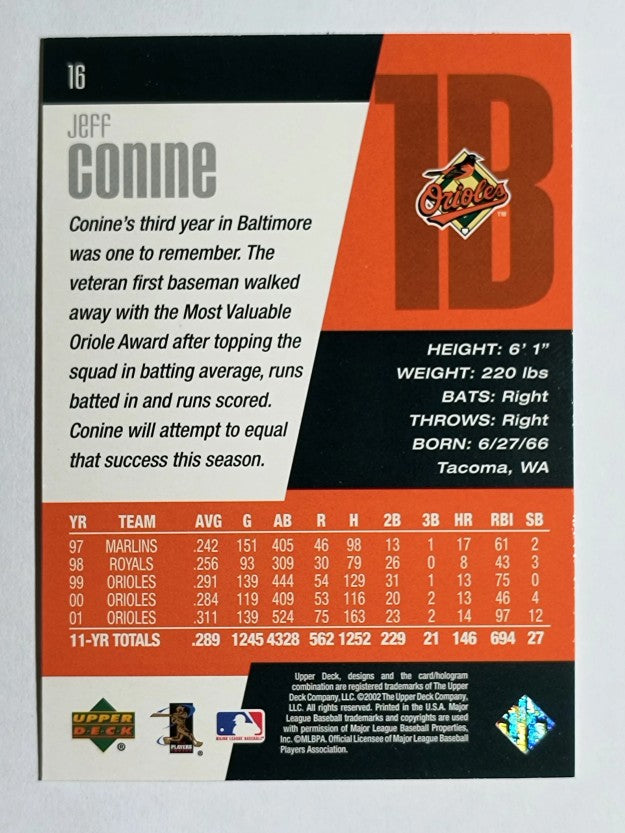 2002 Upper Deck Diamond Connection #16 Jeff Conine