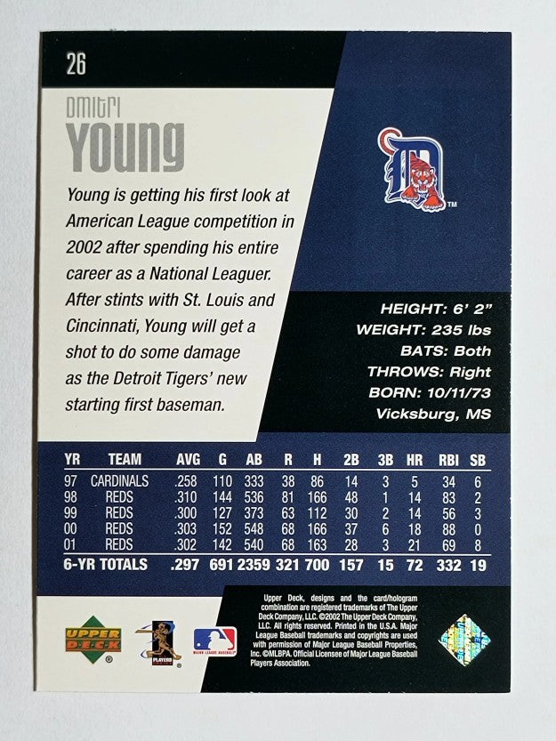 2002 Upper Deck Diamond Connection #26 Dmitri Young