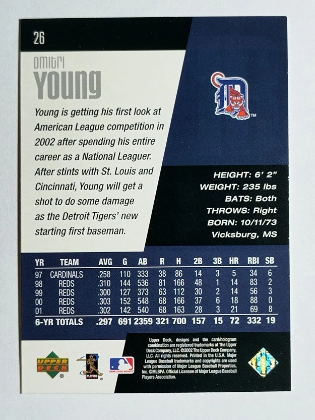 2002 Upper Deck Diamond Connection #26 Dmitri Young