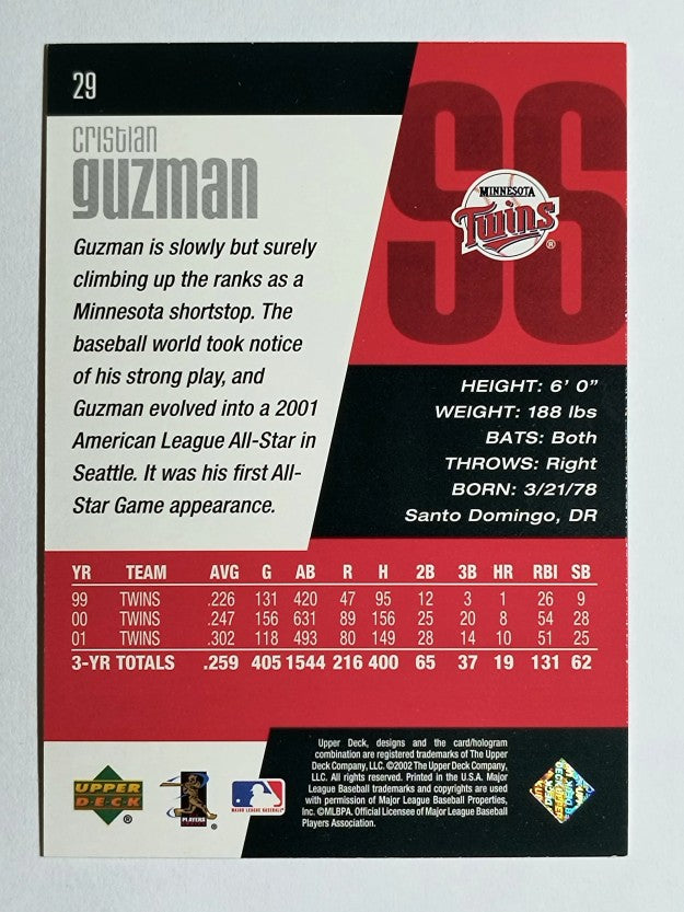 2002 Upper Deck Diamond Connection #29 Cristian Guzman