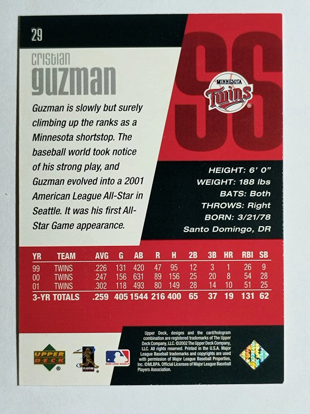 2002 Upper Deck Diamond Connection #29 Cristian Guzman