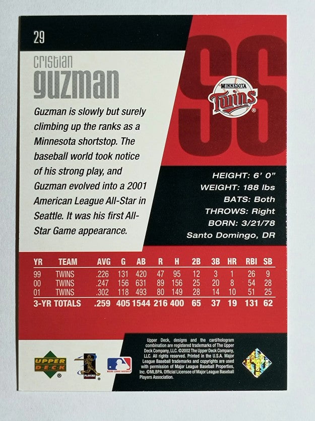 2002 Upper Deck Diamond Connection #29 Cristian Guzman