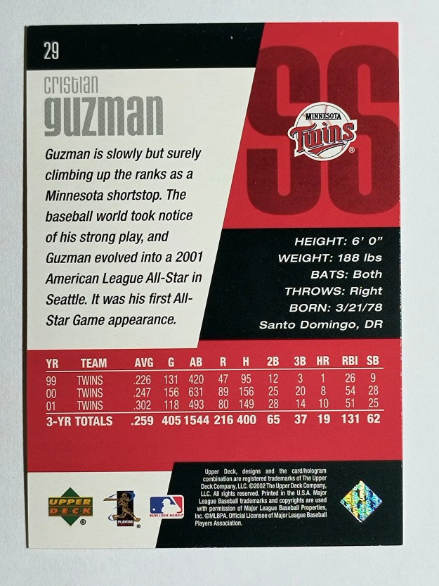 2002 Upper Deck Diamond Connection #29 Cristian Guzman