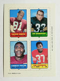 1969 Topps Four-in-One Jackie Smith/J.Grabowski/Jim Johnson/Charley Taylor (NM)
