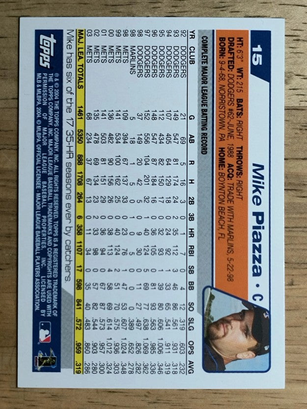 2004 Topps Opening Day #15 Mike Piazza