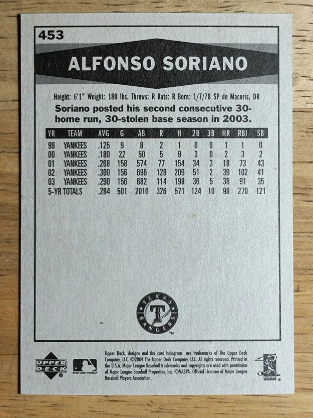 2004 Upper Deck Vintage #453 Alfonso Soriano