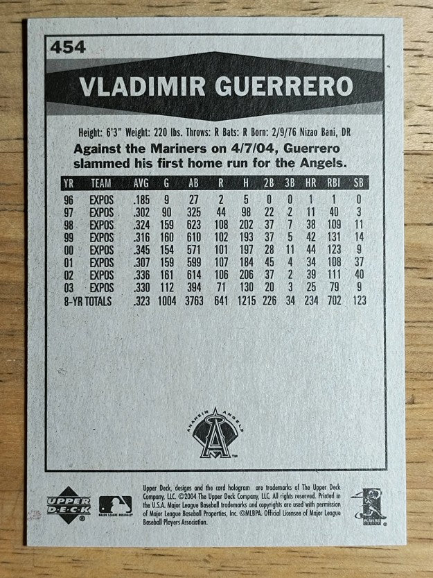 2004 Upper Deck Vintage #454 Vladimir Guerrero