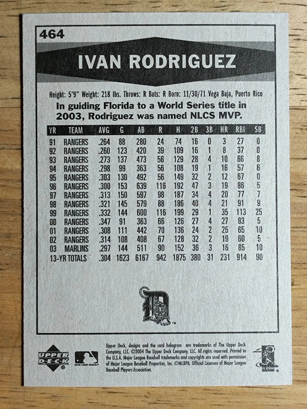 2004 Upper Deck Vintage #464 Ivan Rodriguez