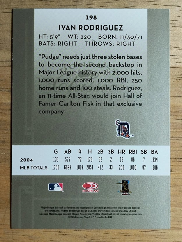 2005 Donruss Classics #198 Ivan Rodriguez
