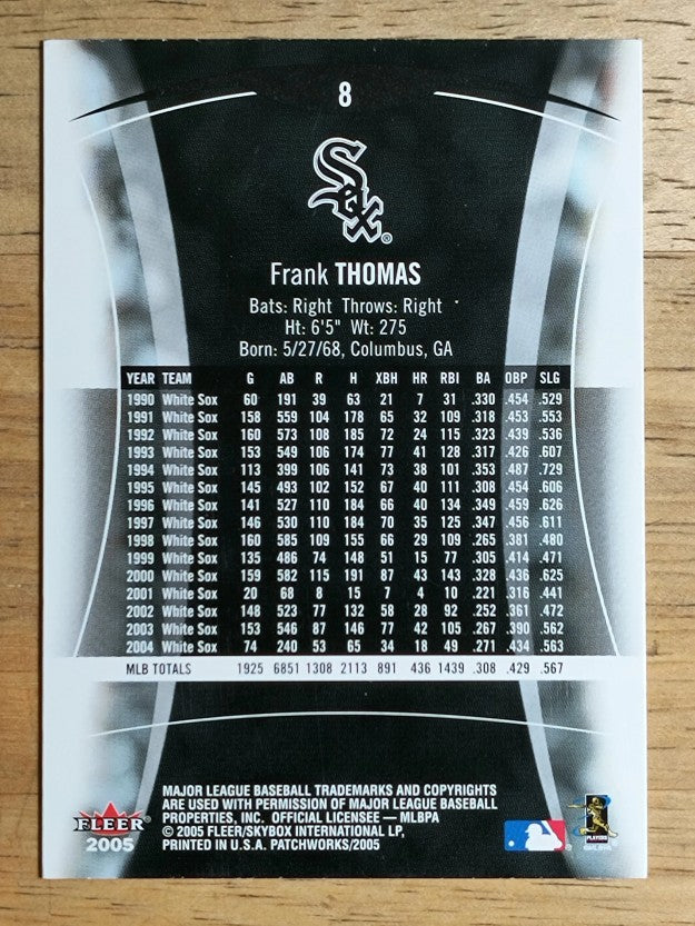 2005 Fleer Patchworks #8 Frank Thomas