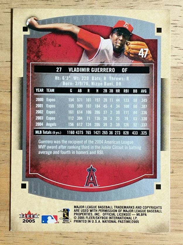 2005 National Pastime #47 Vladimir Guerrero