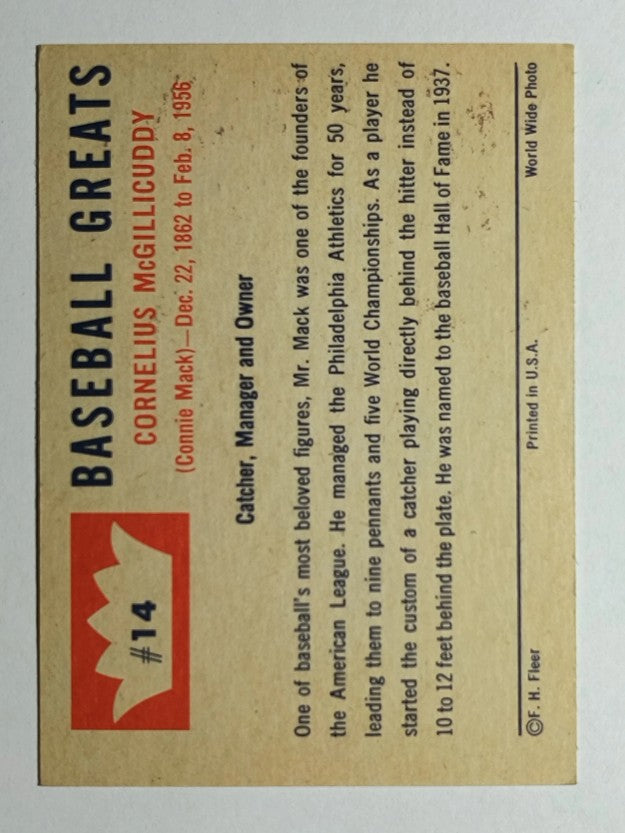 1960 Fleer #14 Connie Mack (EXMT)