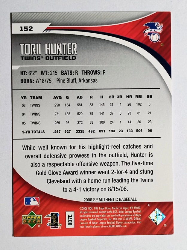 2006 SP Authentic #152 Torii Hunter