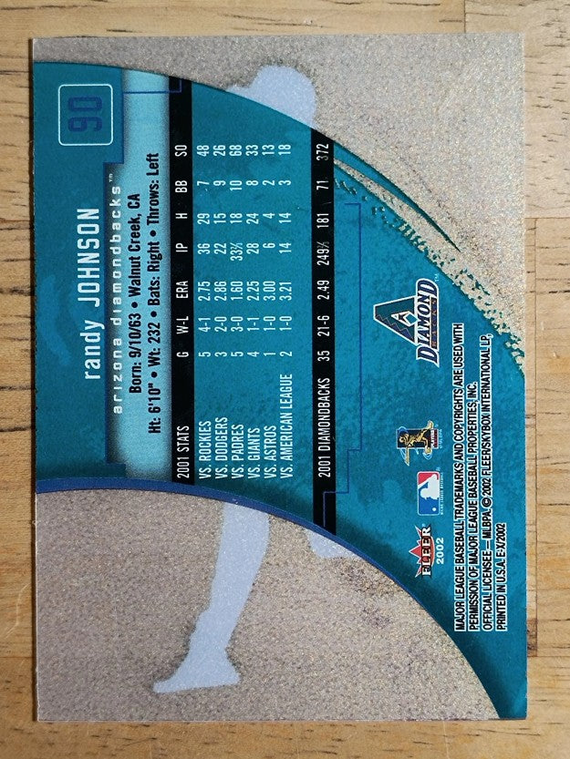 2002 E-X #90 Randy Johnson