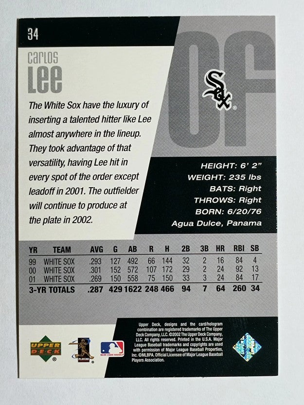 2002 Upper Deck Diamond Connection #34 Carlos Lee