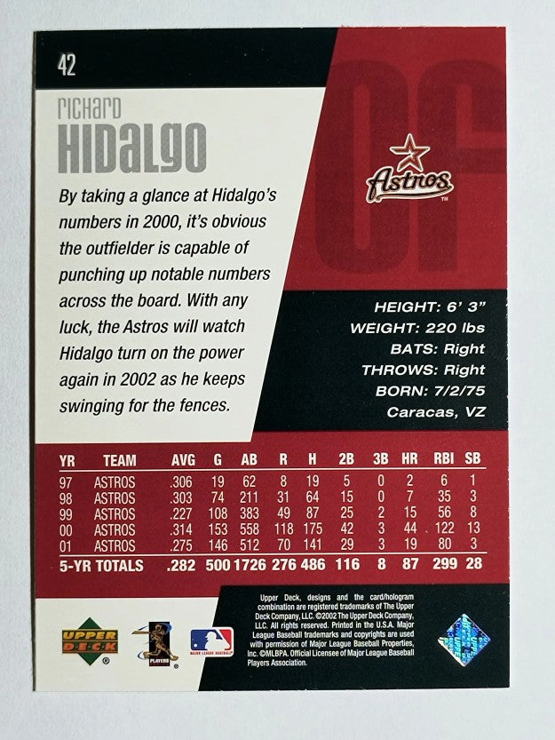 2002 Upper Deck Diamond Connection #42 Richard Hidalgo
