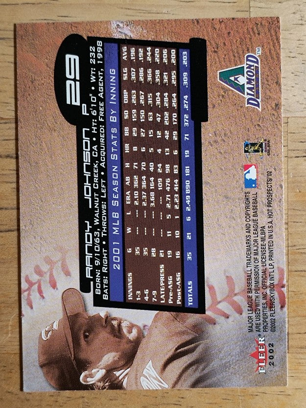 2002 Hot Prospects #29 Randy Johnson